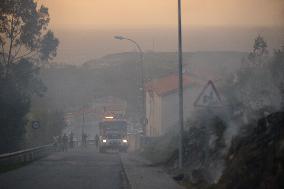 Forest Fire Rages in Galicia - Spain