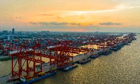 Taicang Port Container Terminal Throughput Growth in Suzhou, China