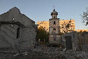 Russian missile attack ruins Saints Peter and Paul Church in Zaporizhzhia