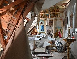 Russian missile attack ruins Saints Peter and Paul Church in Zaporizhzhia