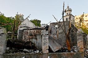 Russian missile attack ruins Saints Peter and Paul Church in Zaporizhzhia