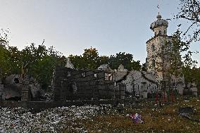 Russian missile attack ruins Saints Peter and Paul Church in Zaporizhzhia