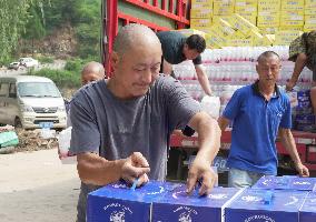 CHINA-HEBEI-LAISHUI COUNTY-FLOOD-DISASTER RELIEF SUPPLIES (CN)