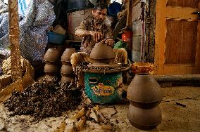 Production Of Clay Musical Drum - Kashimir