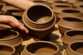 Production Of Clay Musical Drum - Kashimir