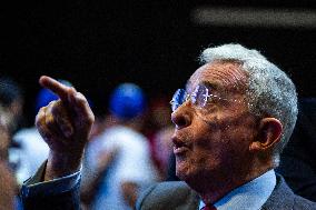 Colombia's Former President Alvaro Uribe Hosts Event Announcing Candidates for Bogota's Council