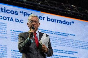 Colombia's Former President Alvaro Uribe Hosts Event Announcing Candidates for Bogota's Council