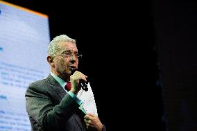 Colombia's Former President Alvaro Uribe Hosts Event Announcing Candidates For Bogota's Council