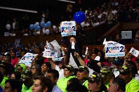 Colombia's Former President Alvaro Uribe Hosts Event Announcing Candidates For Bogota's Council