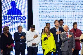 Colombia's Former President Alvaro Uribe Hosts Event Announcing Candidates For Bogota's Council