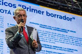 Colombia's Former President Alvaro Uribe Hosts Event Announcing Candidates For Bogota's Council