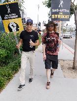 SAG-AFTRA-WGA Picket Line Outside Paramount - LA