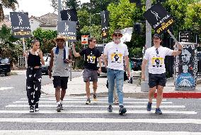 SAG-AFTRA-WGA Picket Line Outside Paramount - LA