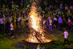 Yi Ethnic Torch Festival Marked in Qianxinan, China