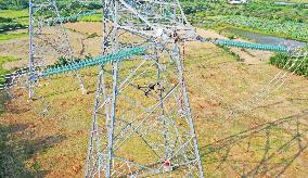 Drone Inspect Power Transmission Channel in Chuzhou