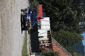 2 day after the fire that killed 11 people in the cottage - Wintzenheim