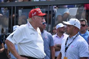 U.S. President Donald J. Trump And Walt Nauta At LIV Golf