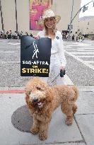 SAG AFTRA-WGA Strike outside Warner Brothers Studios - Burbank