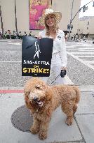 SAG AFTRA-WGA Strike outside Warner Brothers Studios - Burbank