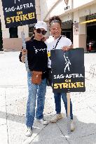 SAG AFTRA-WGA Strike outside Warner Brothers Studios - Burbank