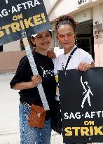 SAG AFTRA-WGA Strike outside Warner Brothers Studios - Burbank