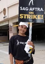 SAG AFTRA-WGA Strike outside Warner Brothers Studios - Burbank