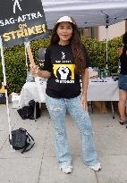 SAG AFTRA-WGA Strike outside Warner Brothers Studios - Burbank
