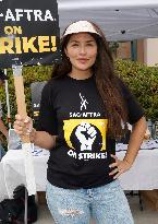 SAG AFTRA-WGA Strike outside Warner Brothers Studios - Burbank