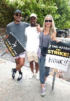 SAG AFTRA-WGA Strike outside Warner Brothers Studios - Burbank