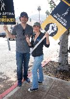 SAG AFTRA-WGA Strike outside Warner Brothers Studios - Burbank