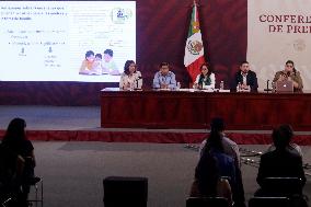 Leticia Ramirez, Secretary Of Public Education Of Mexico At A Press Conference