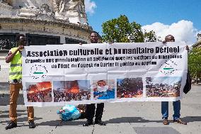 Demonstration In Solidarity With The Victims Of The Massacre Of West Darfur State El-Genina In Sudan In Paris