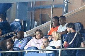 Celebrities watch the PSG vs FC Lorient football match - Paris