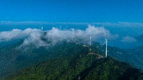 Mountaintop 
Wind Power Generation in Yichun, China