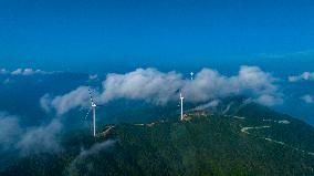 Mountaintop 
Wind Power Generation in Yichun, China