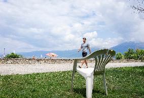 Daily Life In The City Of Pogradec, Albania.