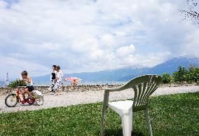 Daily Life In The City Of Pogradec, Albania.