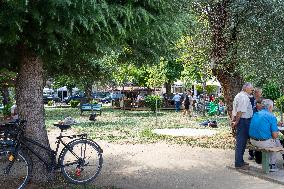 Daily Life In The City Of Pogradec, Albania.