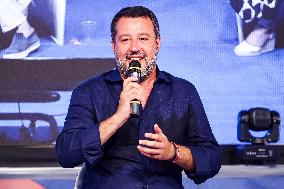Matteo Salvini Attends Festa Della Lega Romagna In Cervia