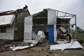 Houses Collapsed After A Tornado in Yancheng, China