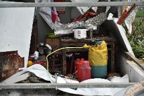 Houses Collapsed After A Tornado in Yancheng, China