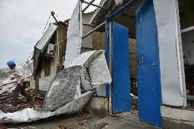 Houses Collapsed After A Tornado in Yancheng, China