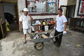 Houses Collapsed After A Tornado in Yancheng, China