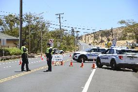 Road closed after Maui wildfire