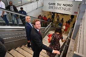 Clement Beaune Visits The Command Post Of SNCF Reseau