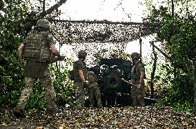 Artillery unit of 128th Brigade in Zaporizhzhia direction