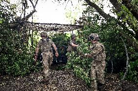 Artillery unit of 128th Brigade in Zaporizhzhia direction