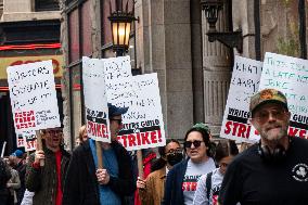 Writers Guild On Strike In New York City