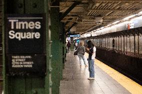 Times Square Subway Station In New York