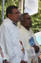 Tamil Catholics Take Part In The Feast Of Our Lady Of Madhu